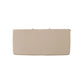 Dark beige left-side sun visor vanity mirror cover, rectangular with two top clips