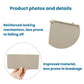 Beige sun visor vanity mirror cover with clip tabs and reinforced edge