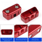 Red OBD port lock body shown open and closed, with latch details visible.
