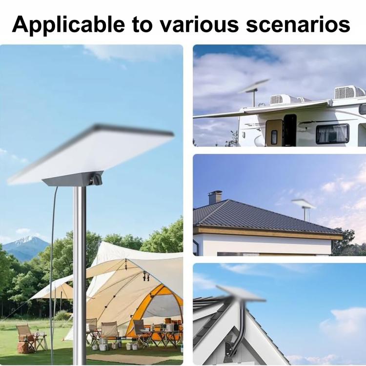Weather-resistant pipe adapter mount bracket installed on RV roof or outdoor pole