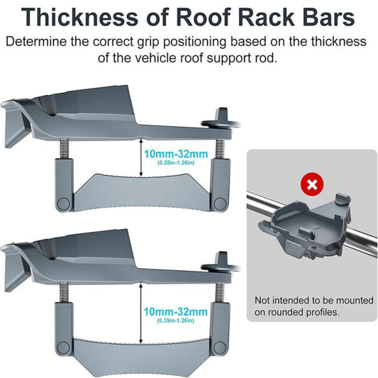 For Starlink Mini Roof Rack Clamp Mount Adjustable Roof Bar Bracket Holder for RV Car Yacht Luggage Rack, Roof Bar Bracket Holder