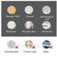 Wall compatibility chart for picture hanging kit: checks for wood, drywall, wallpaper, wardrobe