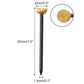 Picture hanging nail, black shaft with brass round head; size dimensions shown