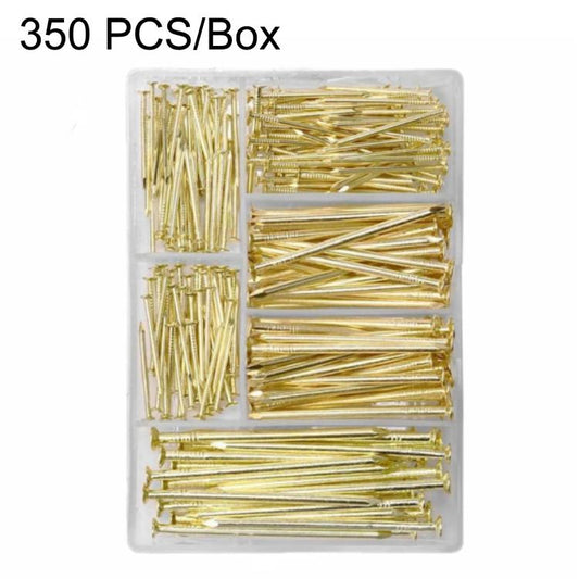 350 PCS/Box Picture Hanging Nails Assortment Kit 5 Sizes Hardware Nails Set