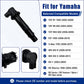 Black ignition coil with connector end and cylindrical body