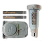 Ignition lock cylinder with keys and side pin tumbler barrel, gray metal