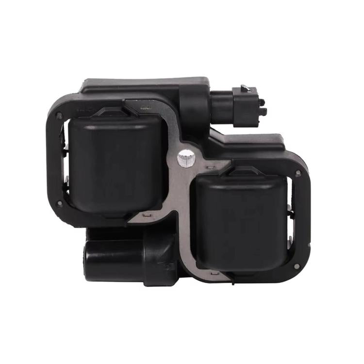 Black ignition coil module showing front and side ports with a multi-pin connector