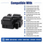 Black ignition coil module compatible vehicle ignition part with front multi-pin socket