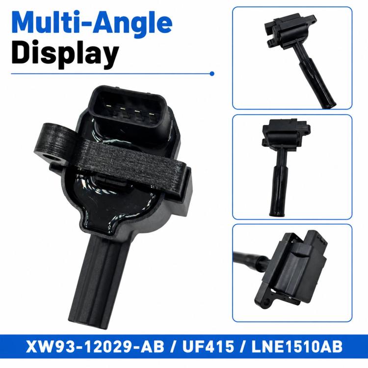 Ignition coil with connector end and long insulated boot