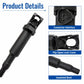 Ignition coil with flip-open connector interface and insulated black boot