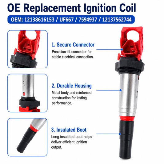 For BMW Ignition Coil Retrofit 12138616153 / UF667 / 7594937 / 12137562