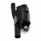 Black ignition coil with front metal mounting hole and plastic bracket