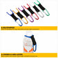 Bottle holder clip with black strap and metal hook, shown with other clips