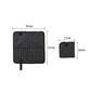 Black foldable camping seat pad with size dimensions: 35cm, 37cm, 18cm