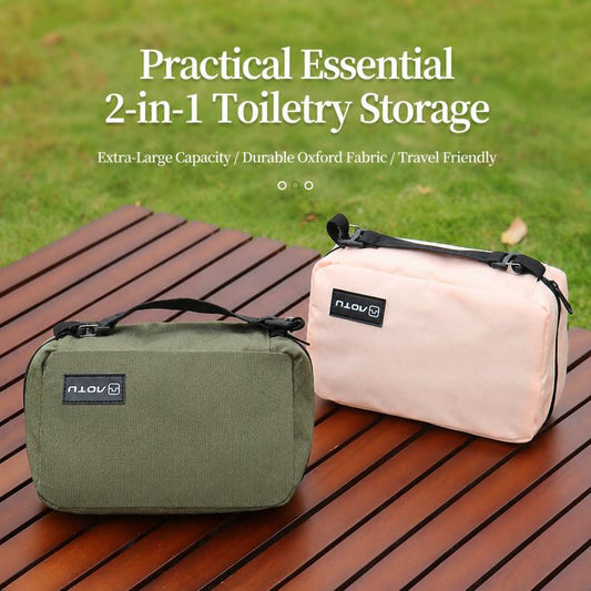 AOTU  AT6903-2 Hanging Toiletry Bag Waterproof Travel Makeup Organizer Cosmetic Wash Pouch With Hook