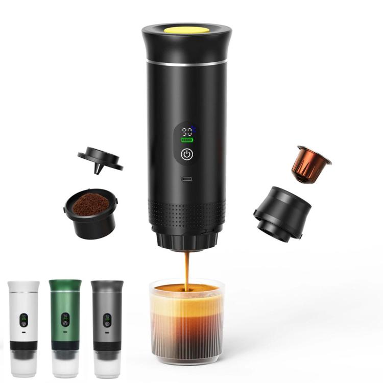 Digital Display Pump-Type Handheld Coffee Maker With USB Charging