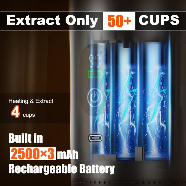 Digital Display Pump-Type Handheld Coffee Maker With USB Charging