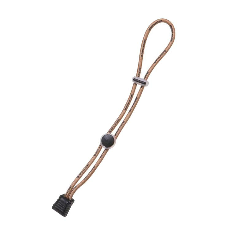 Khaki elastic bungee tie-down strap with loop handle and snap end clip