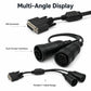 Multi-angle diesel diagnostic cable with DB plug and two circular diagnostic ports