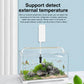 No-screen temperature and humidity meter with external probe for detecting tank temperature