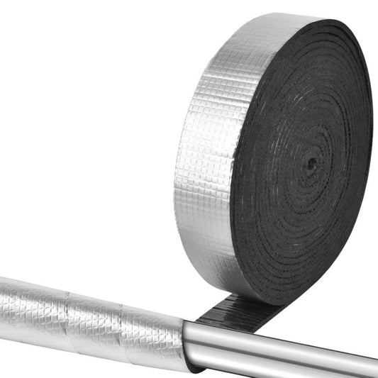 5mm Winter Outdoor Pipe Wrapping With Insulating Sponge Aluminum Foil Tape, 0.5x10m, 1x10m