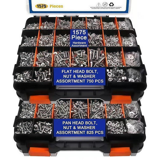 1575pcs /Box 304 Stainless Steel Screws Nuts Phillips Head Pan Head Set