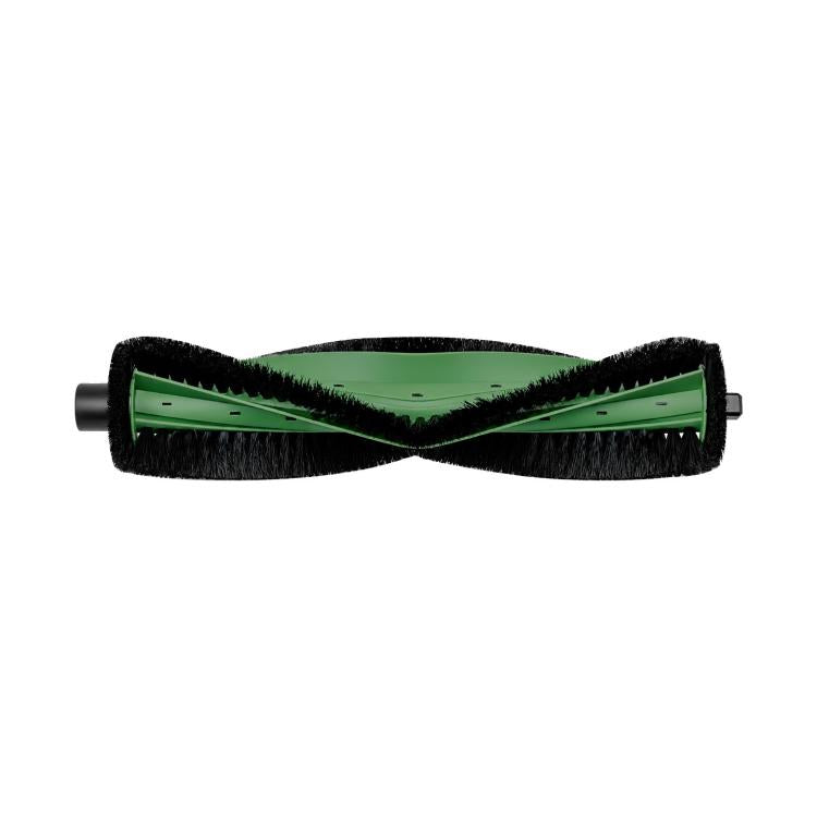 Robot vacuum main brush with green housing and black bristle roller