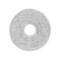 Robot vacuum mop pad with gray textured microfiber and circular center hole