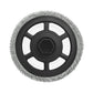 Robot vacuum mop pad with gray microfiber scrub surface and circular fit