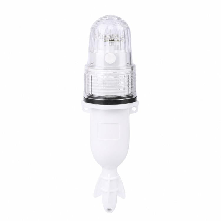 White LED marine marker light with clear top and small mounting base