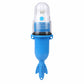 Blue LED marine marker light with clear top and side mounting bracket