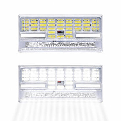 White LED truck side marker light with clear housing and bright underglow ground strip