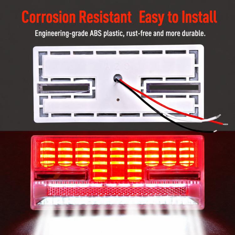 Red LED truck side marker light with clear housing, illuminated lens and ground strip