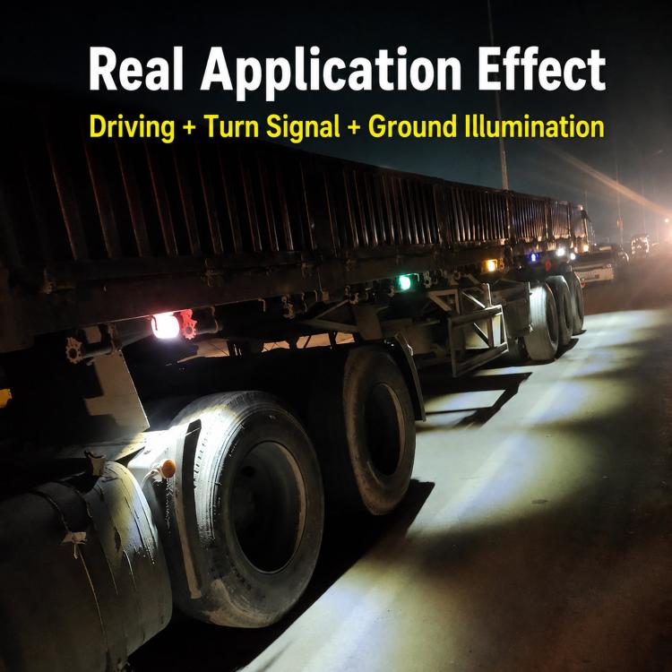 White LED truck side marker and underglow ground light, H-shaped 24V.
