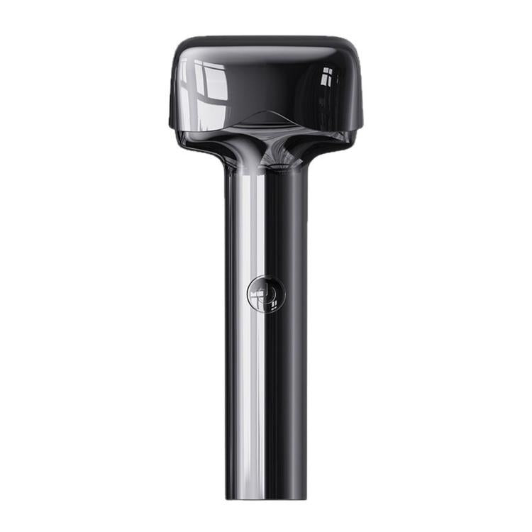Cordless electric foil shaver with silver-gray handle and black shaving head