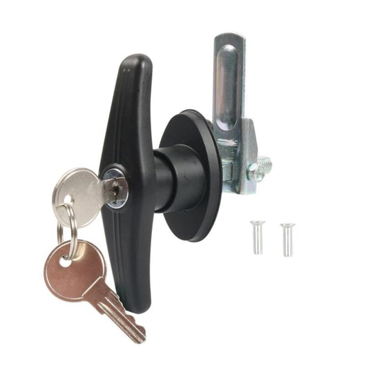 Zinc Alloy T-handle Toolbox Camper Car Body Lock, Black Left-opening, Black Right-opening, Bright Chrome Left-opening, Bright Chrome Right-opening