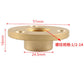 Brass 1/2-14 threaded drain flange with round mounting plate