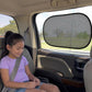 Car side window electrostatic sunshade film, translucent mesh panel on vehicle glass