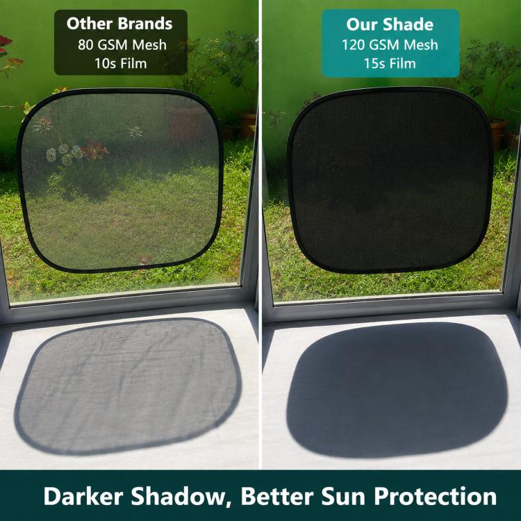 Car PVC mesh electrostatic window sunshade films, lighter gray and dark black