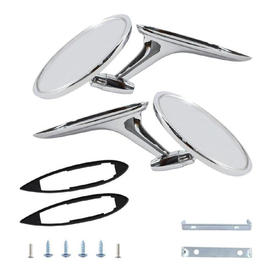 1 Pair Retro Exterior Door Rearview Mirror Set for Classic Cars, Hot Rods, Muscle Cars & Vintage Trucks
