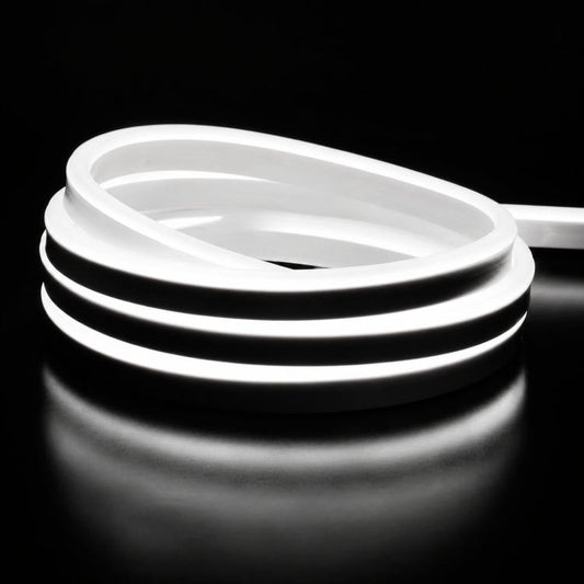 White LED neon rope light roll, flexible waterproof cuttable light strip coil