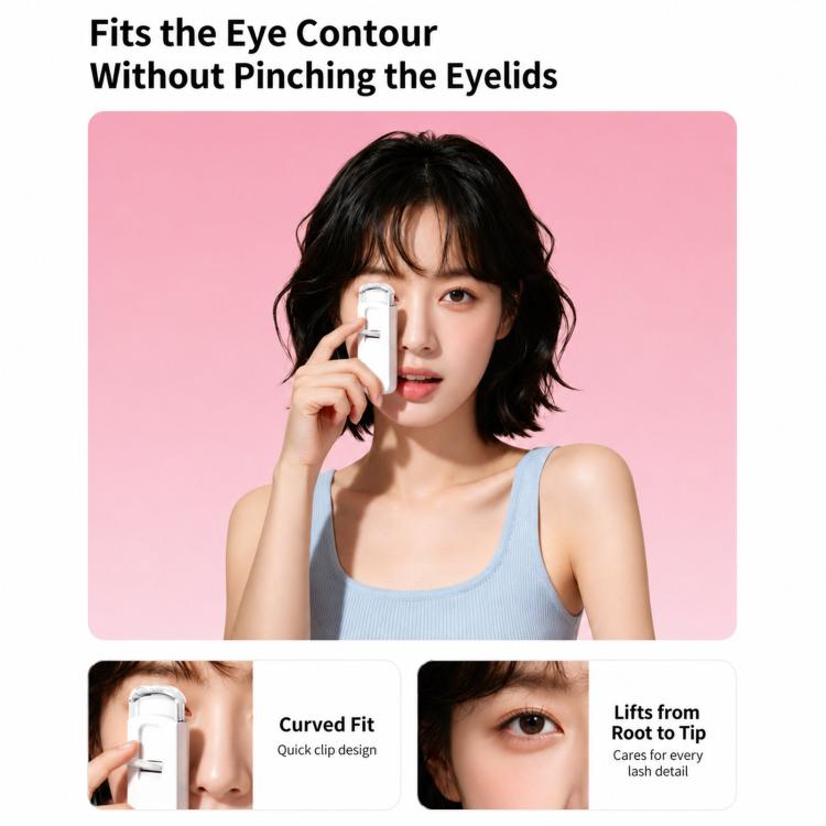 Rechargeable Heated Eyelash Curler With 3 Temperature Modes