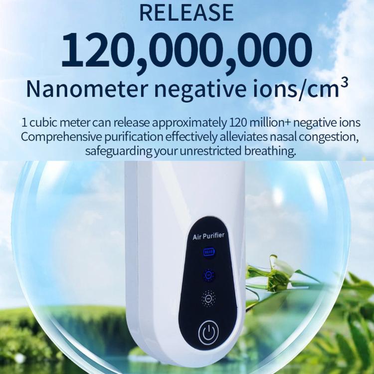 Wearable Personal Air Purifier Cordless Neck Air Ionizer