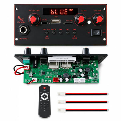 2 X 10W Amplifier Board Car Bluetooth MP3 Decoder Board Cartridge Speaker Player, Color Box Large Remote Control, Color Box Small Remote Control