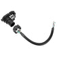 7-pin trailer plug connector with black coiled cable, angled close-up