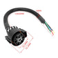 7-pin trailer plug harness with black cable and color-coded wire leads