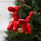 Glittery Puppy & Bell Christmas Tree Ornament / Holiday Window Decoration