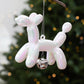 Glittery Puppy & Bell Christmas Tree Ornament / Holiday Window Decoration