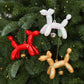 Glittery Puppy & Bell Christmas Tree Ornament / Holiday Window Decoration