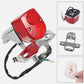 Rear tail light assembly with red lens and chrome mounting bracket, angled view